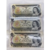 Image 1 : 3 Canadian 1973 $1.00 Bills Prefix *GF EAX 