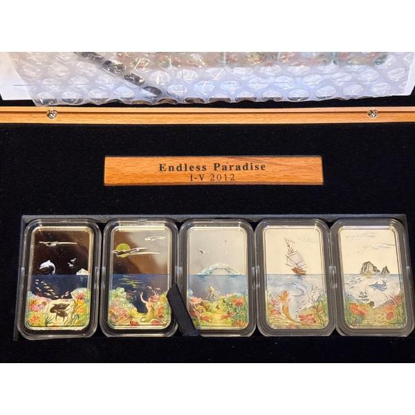 Palau 2012 5-Coin Bar Silver Endless Paradise Set
