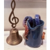 Image 2 : Decorative Tins, Brass Bell, Ceramic Cup with Octopus Handles and Four Glass Bird-Shaped Dn
