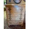 Image 1 : Handmade Retro Tigerwood Dresser With Wood Inlay, Matches Other Bedroom Pieces H41" W32" D18"