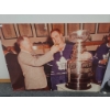 Image 1 : Print of Toronto Maple Leafs Player With Stanley Cup, 36"X 27"