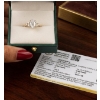 Image 1 : Engagement Ring Yellow Gold , 3.38G 1*203 CARAT CENTER DIAMOND , 6*0.42 CARAT DIAMONDS .