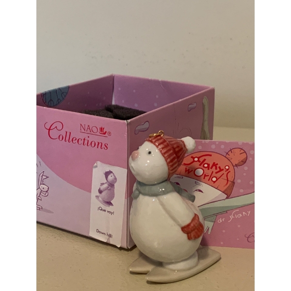  NAO By LLADRO 'Down Hill' Porcelain Snowman - 3T 