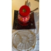 Image 1 : Vintage Fondue Set w/ Decorative Square Plate & More