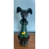 Image 1 : Blue Mountain Pottery Tall Dog Sitting w/Bow Tie Dog Statue Figurine Ceramic Vintage & Rare Ornament