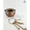 Image 2 :  Copper cauldron, Wooden Plaque, And A Set Of Keys. 