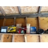 Image 4 : contents of shed several tarps, several buckets of coal pumps, dollies, Jerry cans, no delivery Brin