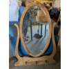 Image 1 : Wooden Oval Swivel Mirror with Hooks and Drawer