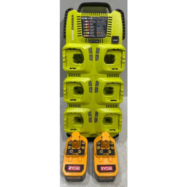 Ryobi Super Charger and two Batteries