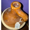 Image 4 : Two-Toned Vintage Stoneware Crock/Whiskey Jug w/Small Pottery Piece  (17"tall)