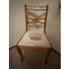 Mid Century Chair With Needlepoint Seat
