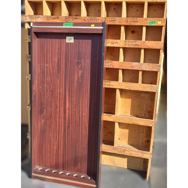 Dufferin Pool Cue Holder 24 W, 3 D, 51 T and Wooden Parts/ Tools Storage Unit 43.5 W, 6.5 D, 56 T