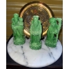 Image 1 : 3 Faux Jade Sanxing Chinese Dieties 7T w/ Brass Plate From The Orient 