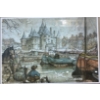 Image 1 : Framed Print of " City Scenes. Amsterdam" by Dutch Artist, Anton Pieck