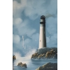 Image 2 : Painting of Lighthouse, Artist H.Gailey, 31.5 X 43.5 Paint on Canvas Framed 