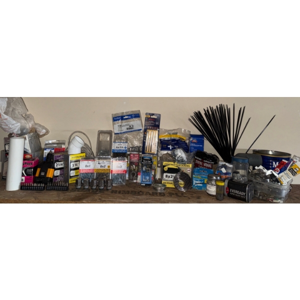 Hardware Hoard - Everything You'll Ever Need - Zip Ties Drywall Screws Rubber Hosing Washers & More