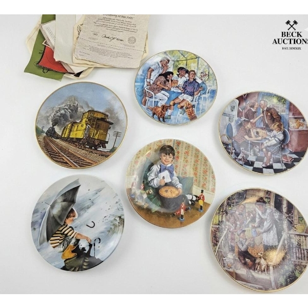 LIMITED EDITION Norman Rockwell & Reco Collectible Plates.