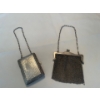Image 1 : Victorian Silver Mesh Purse w/ Antique Ciggerette Case 4T