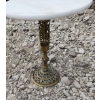Image 2 : Marble Top Table w/ Metal Base 15" Diameter Top, 17 T