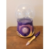 Image 2 : Oak End Table w/ Magic Mixies Crystal Ball & Flute 