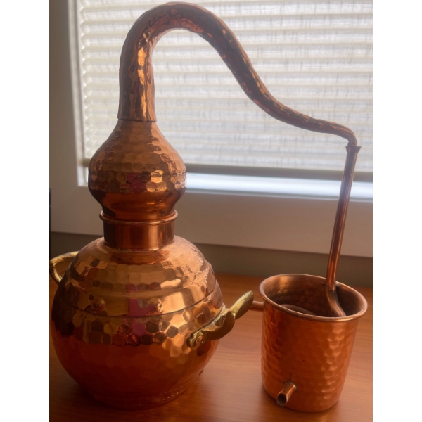 Antique Copper Still Alembic - 13x13 - Moonshine Hooch Lager & More