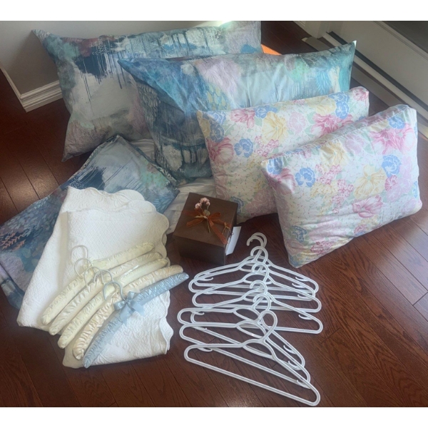 Linen Closet Basics - Hangers Pillows Linens & More
