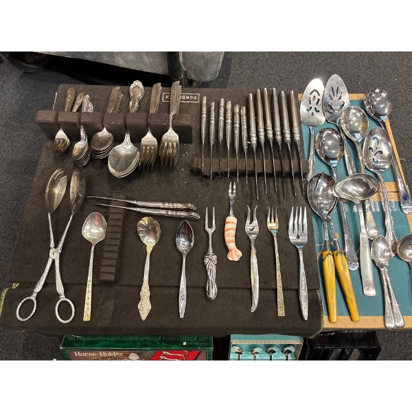 Silver Plated & Stainless Steel Utensils, Utensil Holders, Salt & Pepper Shakers