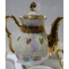 Image 2 : Vintage Europen Gold Plated Tea Set: Teapot 7 T, Mini Cups, Saucers 4.5" Diameter, Sugar Bowl 