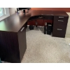 Dark Wood L Shaped Corner Desk 65x25x30