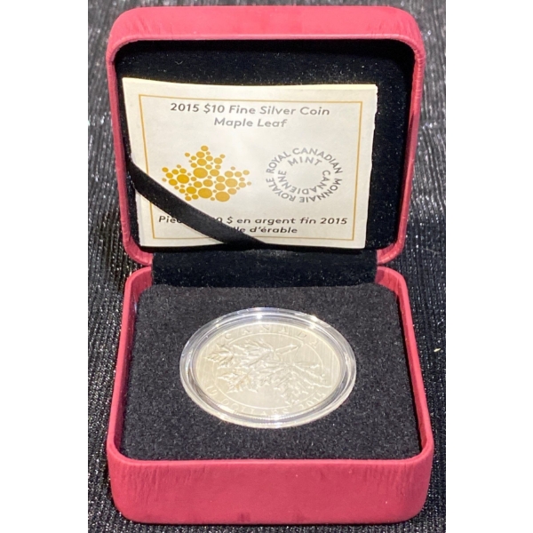 2015 Maple Leaf $10 Fine Silver Coin