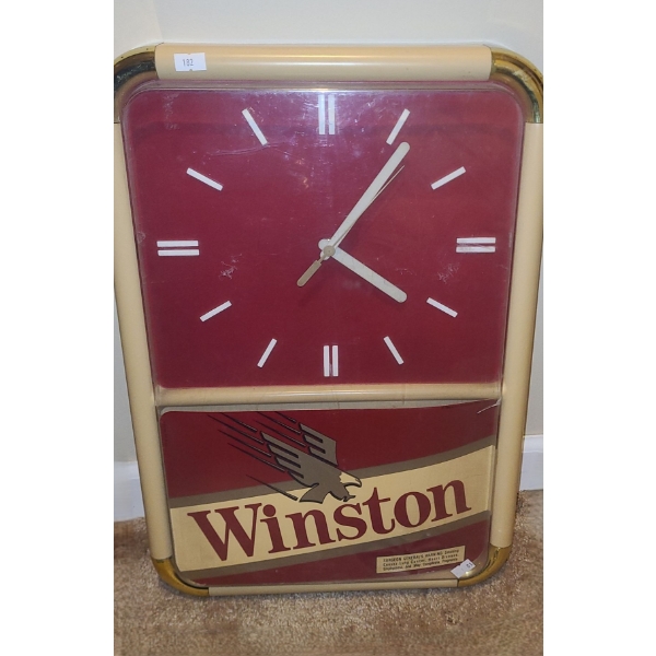 Vintage Winston Clock 13.5 X 20