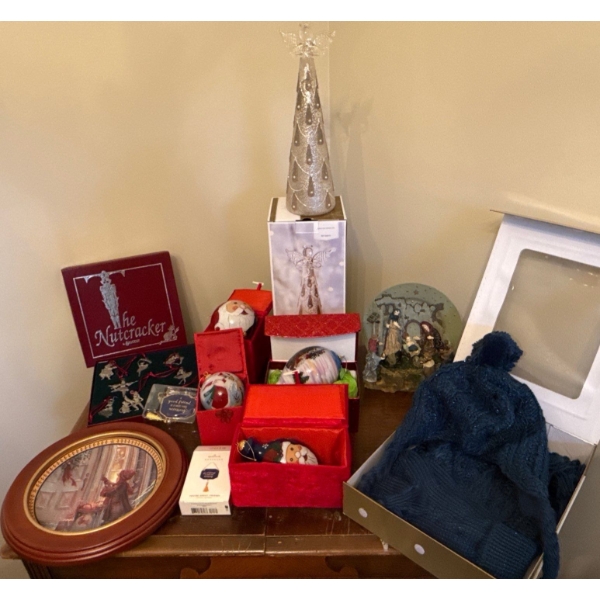 Winter Holidays Collection Including Ornaments, Nativity, New Scarf, Hat & Gloves Set & More 