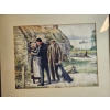 Image 3 : Pair Of Vintage Framed Artworks Mediterranean-Style Balcony Scene & Art Print "The Departure"
