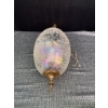 Image 2 : Vintage Oval Crackled Glass Globe Pendant Lights With Brass Fixtures