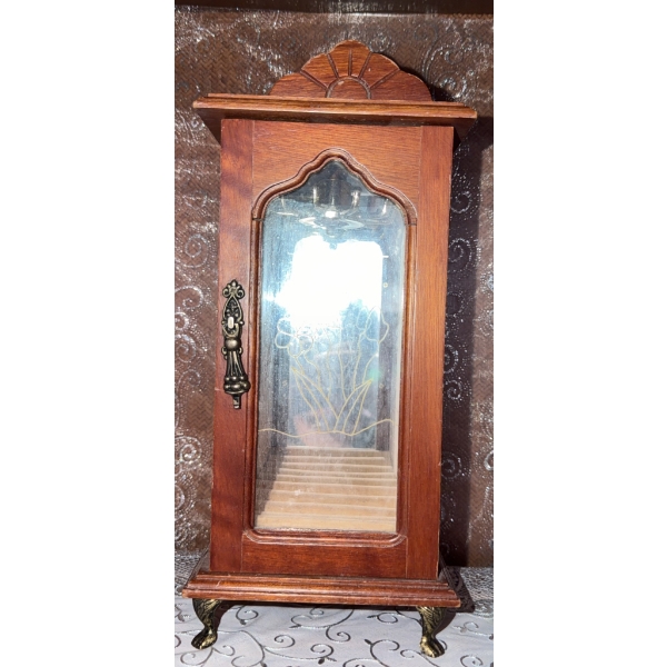 Vintage Miniature Jewelry Cabinet, 12 Inches