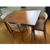 Image 1 : Solid Teak Wood Dining Table, Extendable See Pictures, w/ 4 Chairs 
