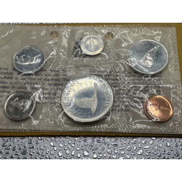 1967 Canadian Uncirculated Coin Set 43g 80% Silver