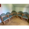 Image 1 : Set of 5 Green Chairs Width 20" Depth 22" Hight 32"
