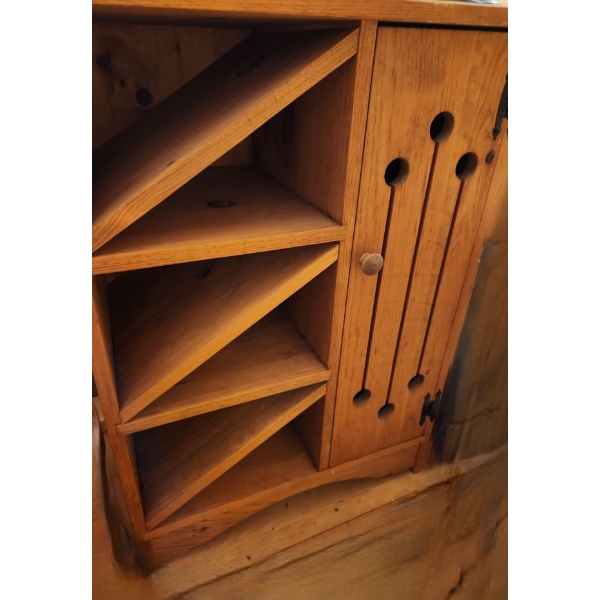 Wooden Cupboards/ Shelving, Two Units 24 W, 15 D, 33 T and 24 W, 10 D, 33 T  