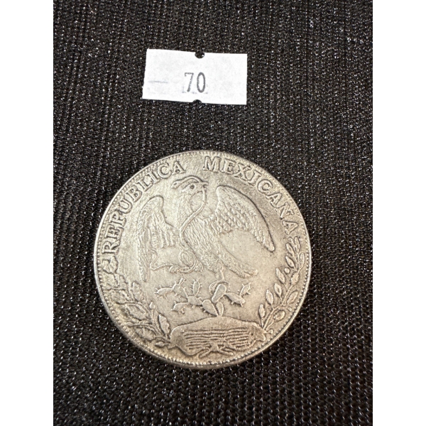 1882 Mexican 8 Reales Silver Coin - Cap & Roy