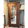 Image 2 :  Early 1900s oak antique wardrobe with full length original mirror & Mirror Contents not included 