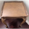Image 6 : Hand-Painted Table Lamp with Fruit Motif and Wooden Side Table