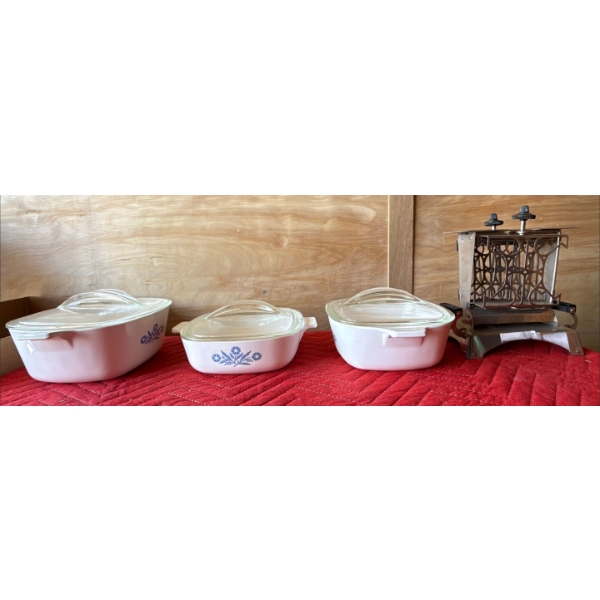 Vintage Cookware with Antique Toaster 
