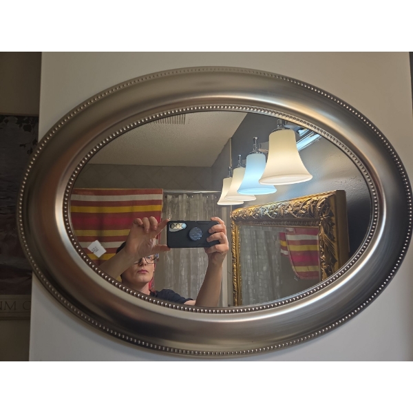 Chrome Mirror Plastic Frame 24 x18