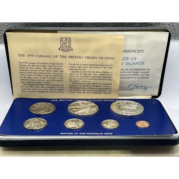 British Virgin Islands Double Dollar Proof Set 66.2g of .925 