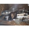 Image 4 : Assorted Metalware Trays and Dishes Including: Rectangle Tray 12 X 20 and Other Decor 