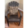 Image 3 : Brown Resin Muskoka Style Chairs 30 W, 35 D, 35 D and Rack 12 W, 10 D, 38 T 