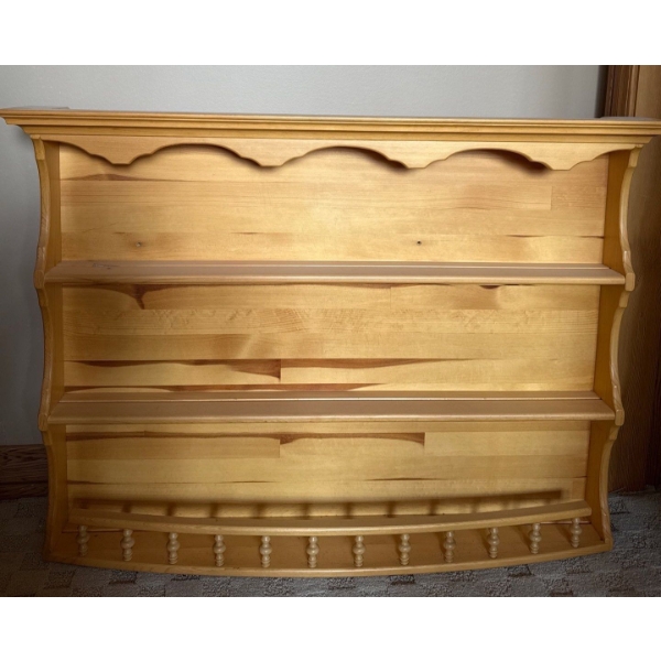 Gorgeous Wooden Hand Made Wall Shelf #2 - 34.5W, 25T 