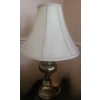 Image 2 : Two Brass Lamps w Beige Lamp Shades 29 h (both)