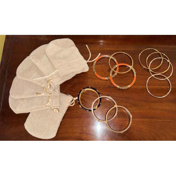 Assortment of Gorgeous Fashion Bangles With Storage Bags